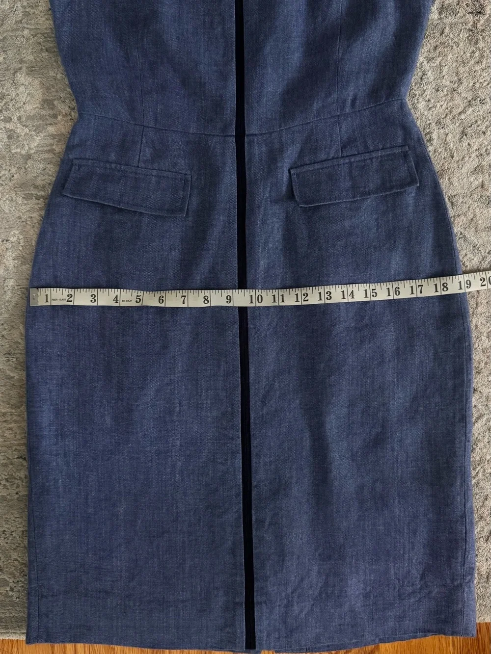 J. Crew Patch Pocket Sheath Dress in Tipped Linen